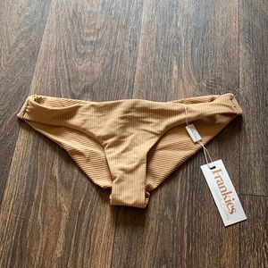 Tan Ribbed Bikini Bottoms